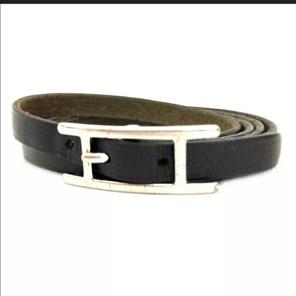 Authentic Hermes Api 3 black leather Bracelet - Picture 5 of 9